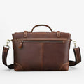 Luxury Faux Leather Briefcase with Multiple Compartments