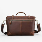 Luxury Faux Leather Briefcase with Multiple Compartments