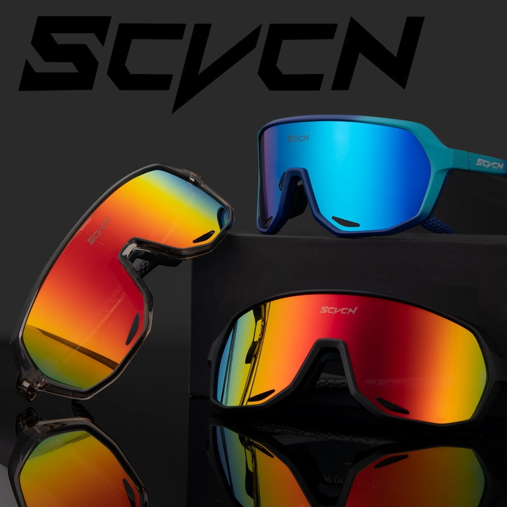Windproof wraparound polarised sunglasses for cycling