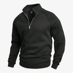 Casual Half-Zip Knit Jumper with Soft Blended Fabric