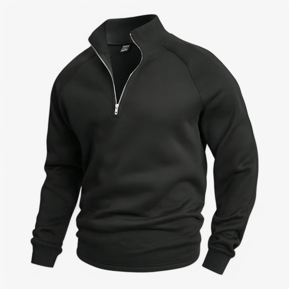 Casual Half-Zip Knit Jumper with Soft Blended Fabric