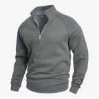 Casual Half-Zip Knit Jumper with Soft Blended Fabric