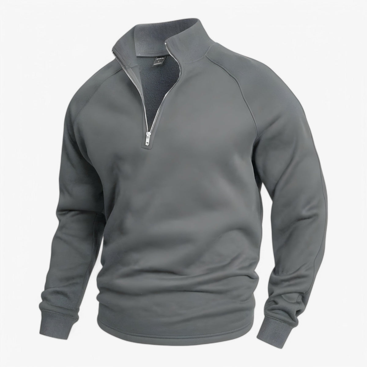 Casual Half-Zip Knit Jumper with Soft Blended Fabric