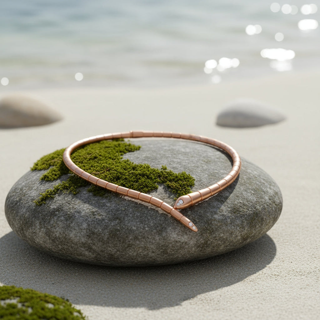 Serpent Pendant Necklace with Bold Coiled Design and Striking Look