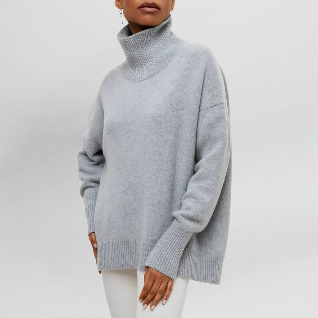 High Turtleneck Jumper with Minimalist Design