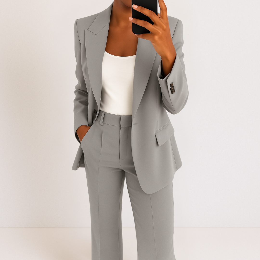 Checked Suit Set with Modern Tailored Finish
