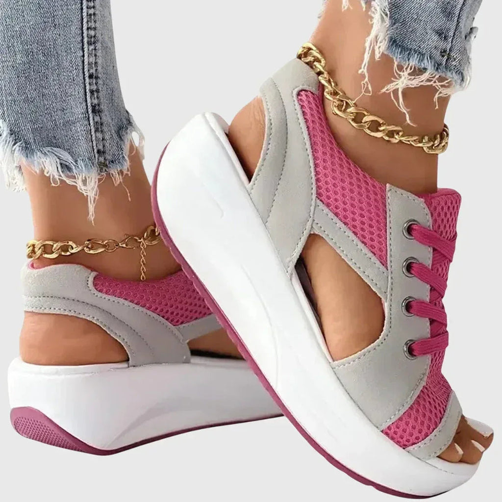 Öppna slip-on-sandaler med dämpad sula