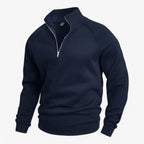 Casual Half-Zip Knit Jumper with Soft Blended Fabric