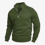 Casual Half-Zip Knit Jumper with Soft Blended Fabric