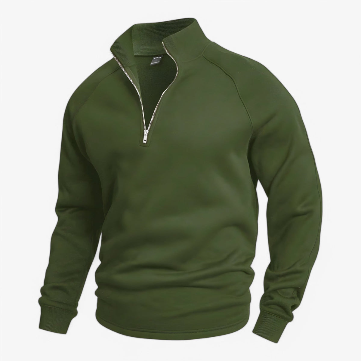 Casual Half-Zip Knit Jumper with Soft Blended Fabric