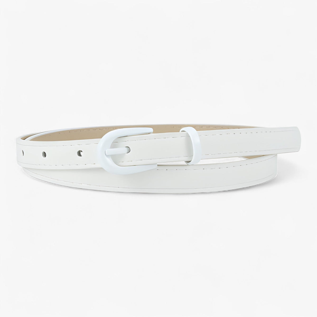 Slim Faux Leather Belt for Everyday Styling