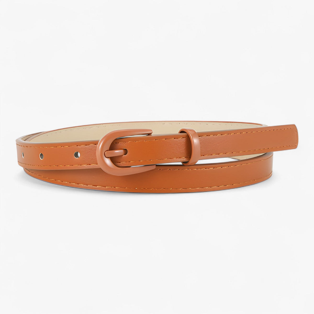 Slim Faux Leather Belt for Everyday Styling
