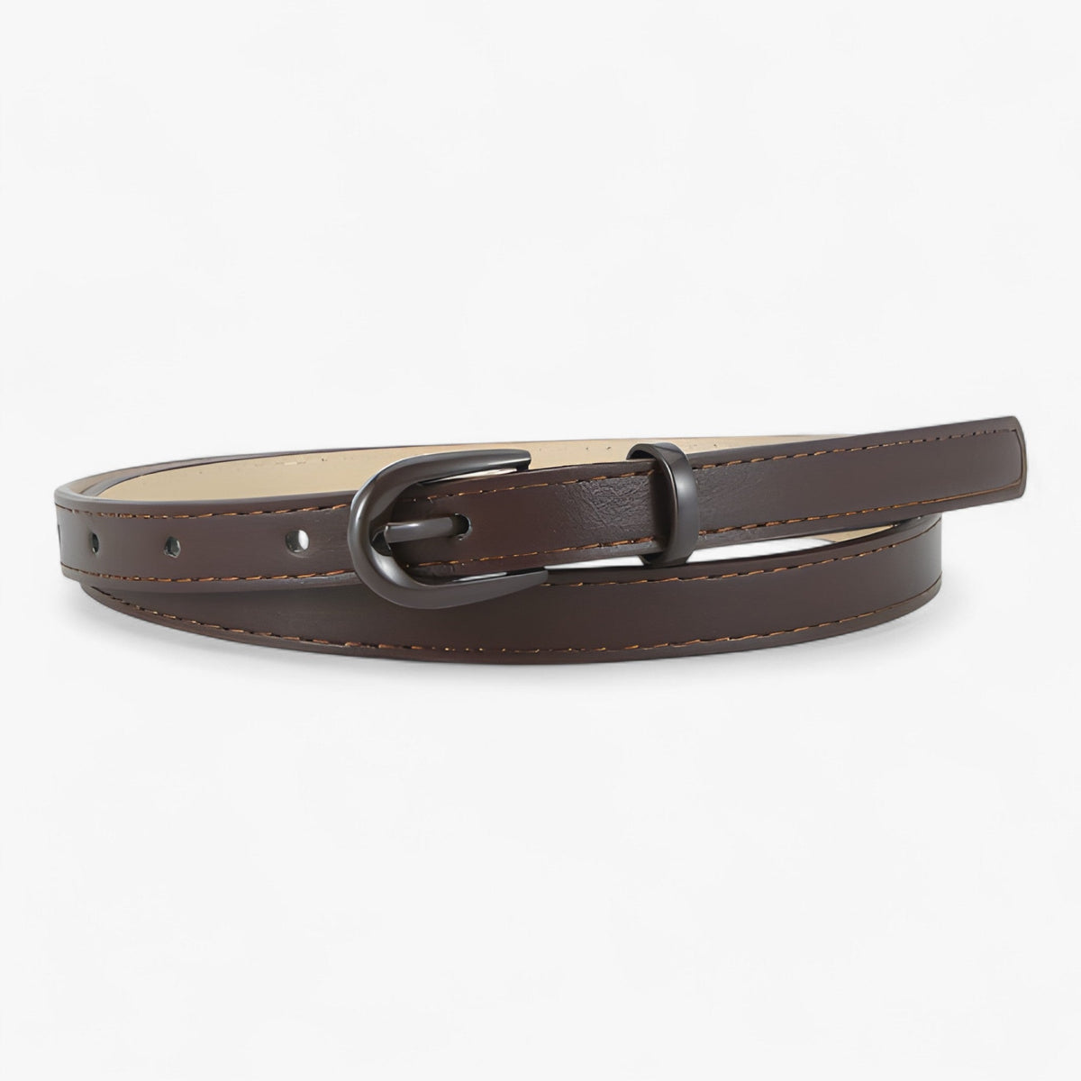 Slim Faux Leather Belt for Everyday Styling