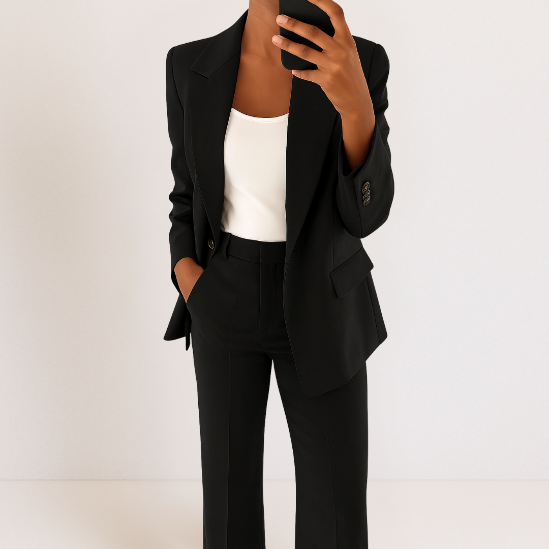 Checked Suit Set with Modern Tailored Finish