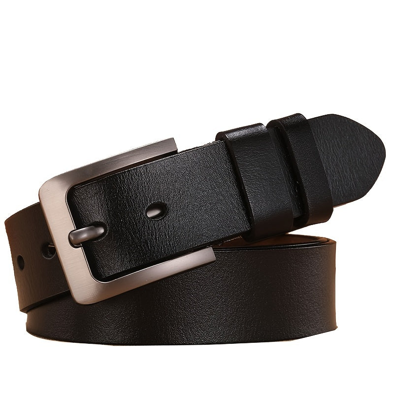 Classic Belt with Pin Buckle and Square Edge