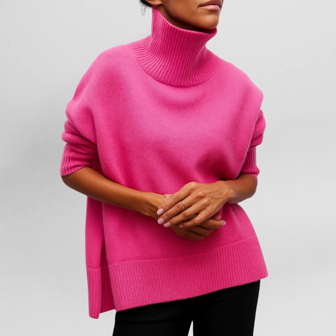 High Turtleneck Jumper with Minimalist Design