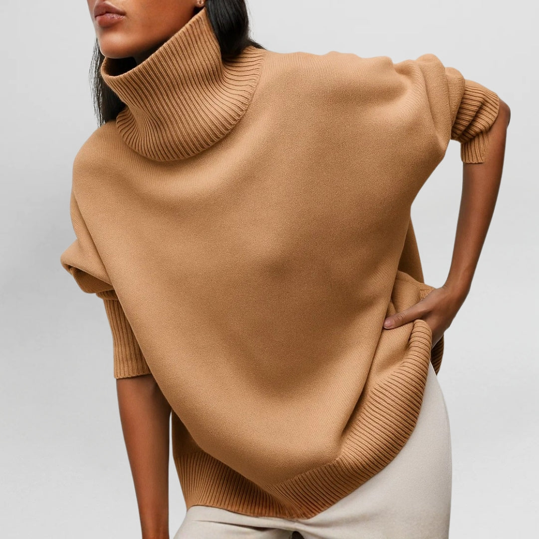 High Turtleneck Jumper with Minimalist Design