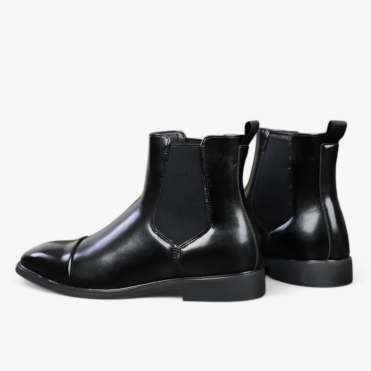 Chelsea Boots with Elastic Side Panels and Padded Insole