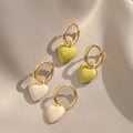 Heart Earrings with Simple Sweet Design in Two Colours