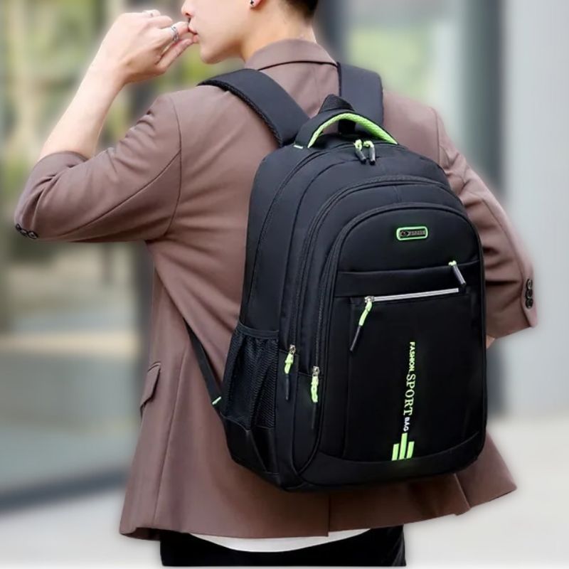 Mochila de tejido Oxford repelente al agua con costuras reforzadas