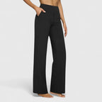Wide Waistband Trousers with Pockets