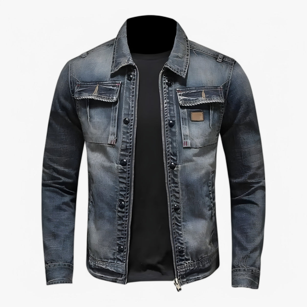 Classic Denim Jacket with Modern Tailored Fit