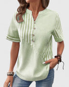 Blusa de rayas con corte holgado y clásico