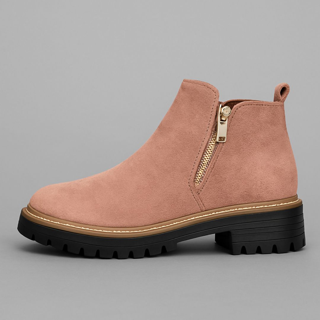 Botines con cremallera lateral y plantilla acolchada