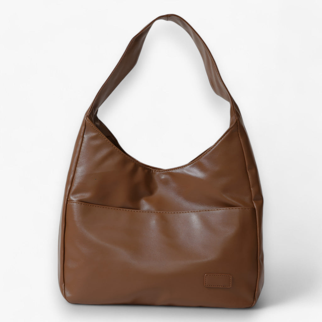 Round Shoulder Bag with Zip Closure and Laptop Space