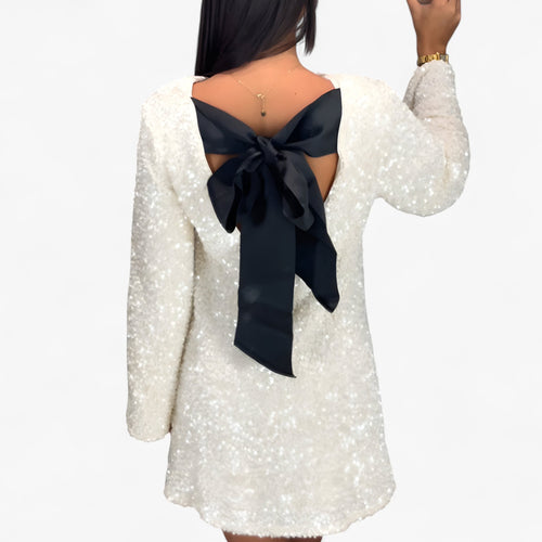 All-Over Sequin Mini Dress with a Figure-Skimming Cut
