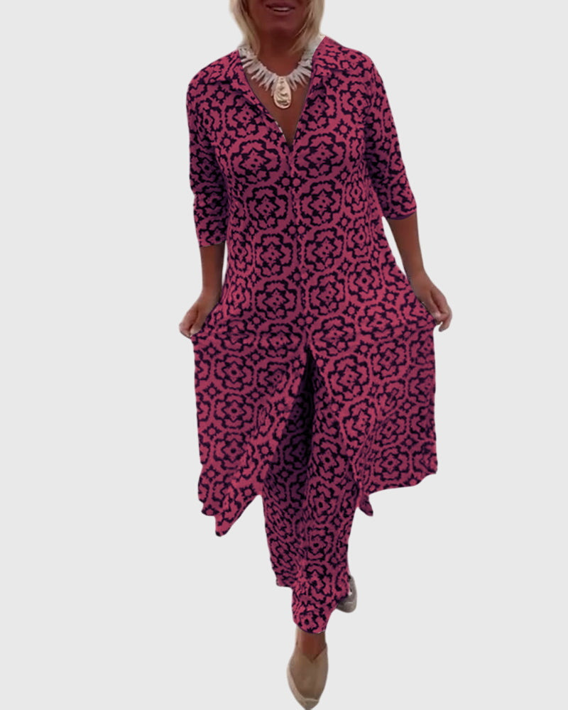 Vintage Style Two Piece Set with Classic Cut
