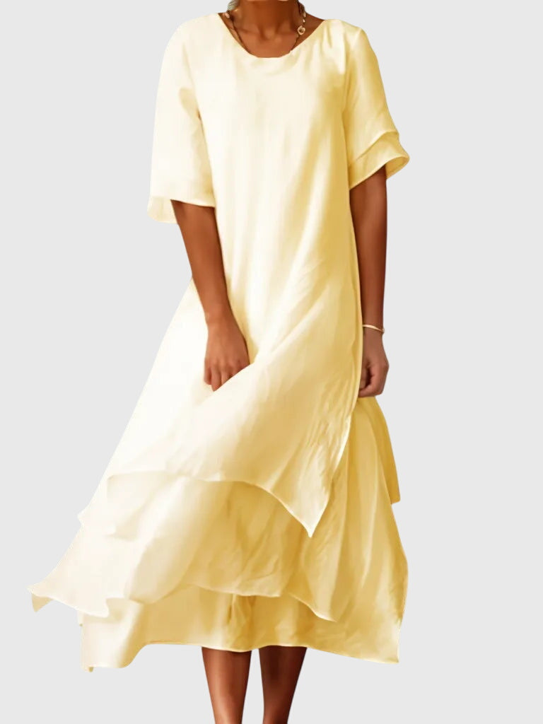 Lightweight Dress with Graceful Draped Fit
