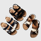 Sandalias anatómicas con acabado bicolor