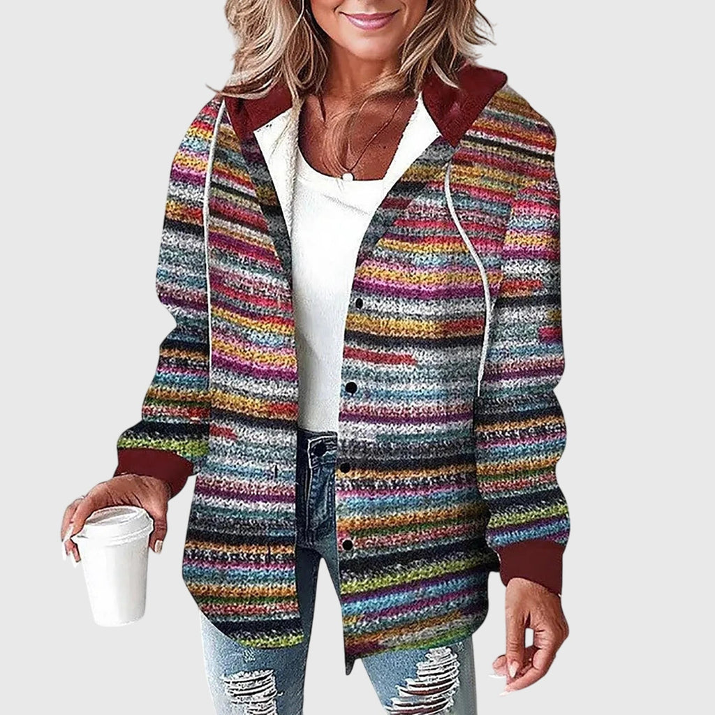 Mesh Panel Jacket with Button Placket