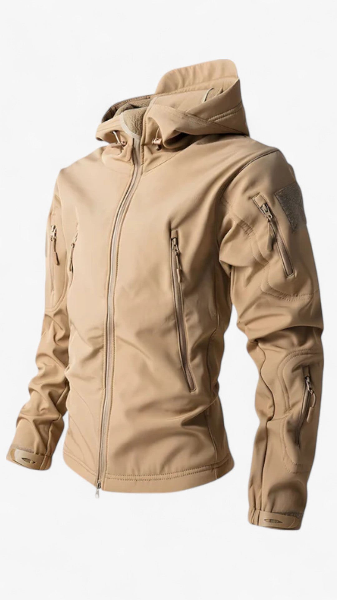 Water-Resistant Softshell Jacket with Fleece Lining for Men