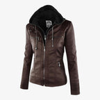 Slim Fit Biker Jacket with Soft Lining
