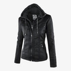 Slim Fit Biker Jacket with Soft Lining