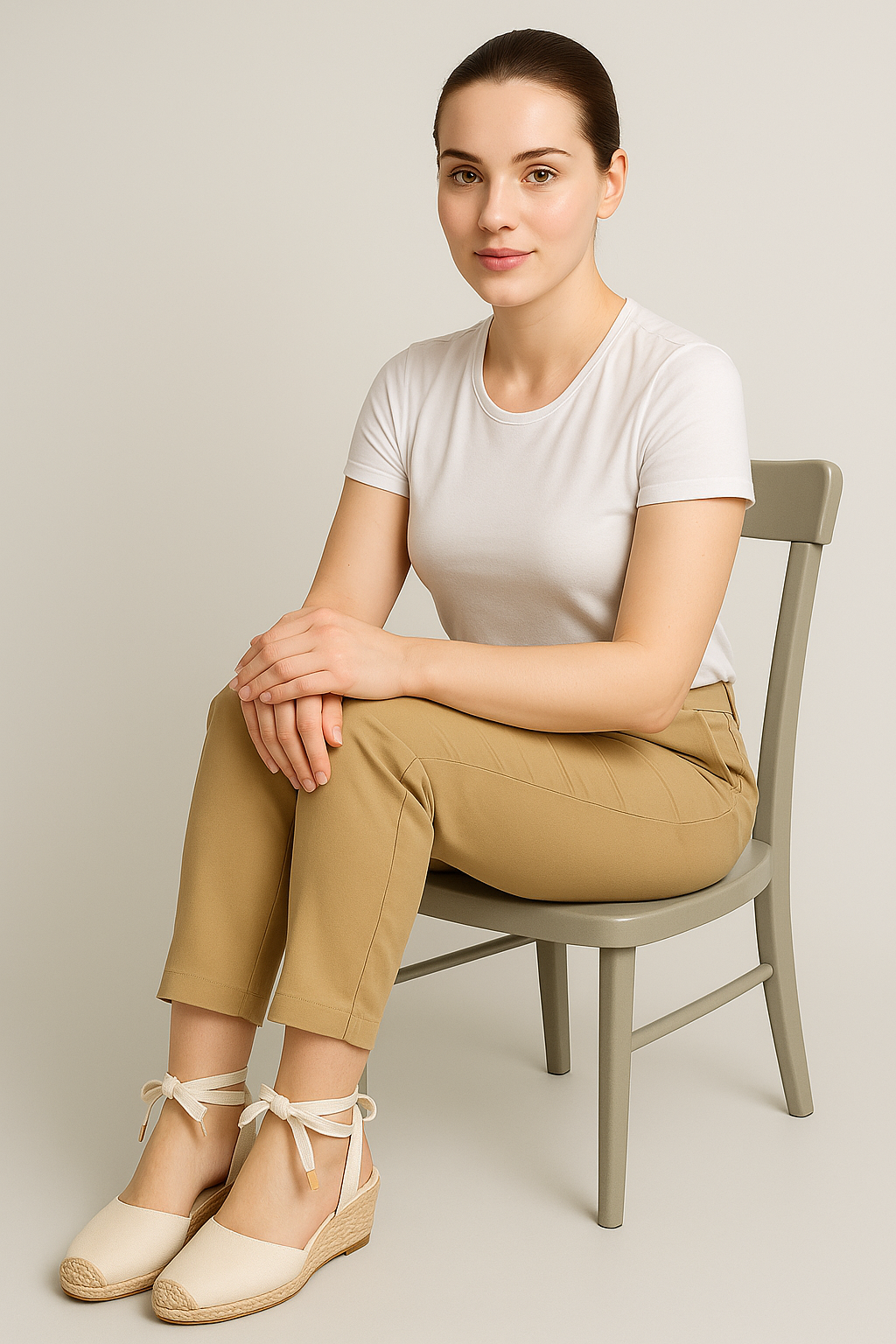 Wedge Espadrilles with Ankle Chain Detail