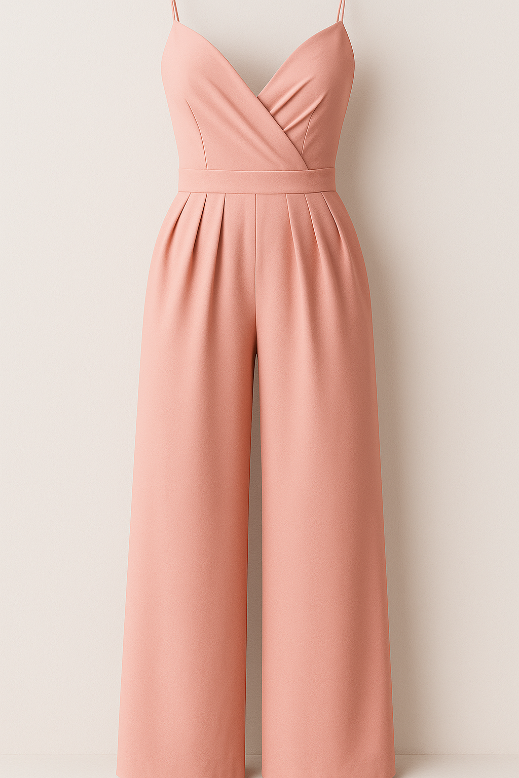 Palazzo Jumpsuit with Sweetheart Neckline and Thin Straps