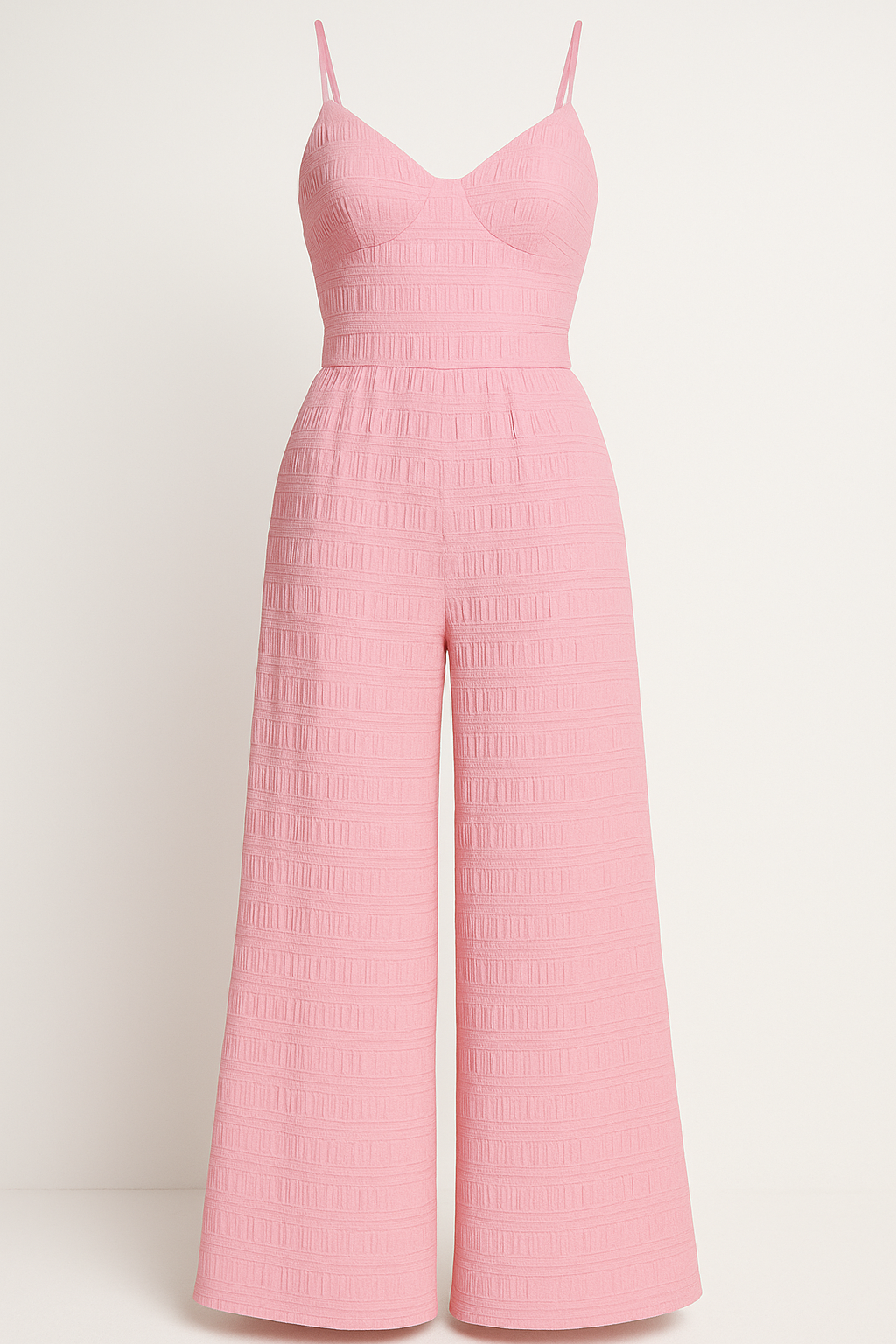 Wide-Leg Jumpsuit with Adjustable Straps and Back Tie