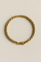 Pulsera de eslabones tipo serpiente con trenzado artesanal en dorado o plateado