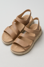 3-Strap Sandals with Velcro Closure and Padded Insole