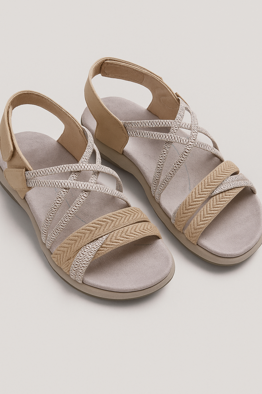 Sandalias con tiras ajustables y suela acolchada para el aire libre