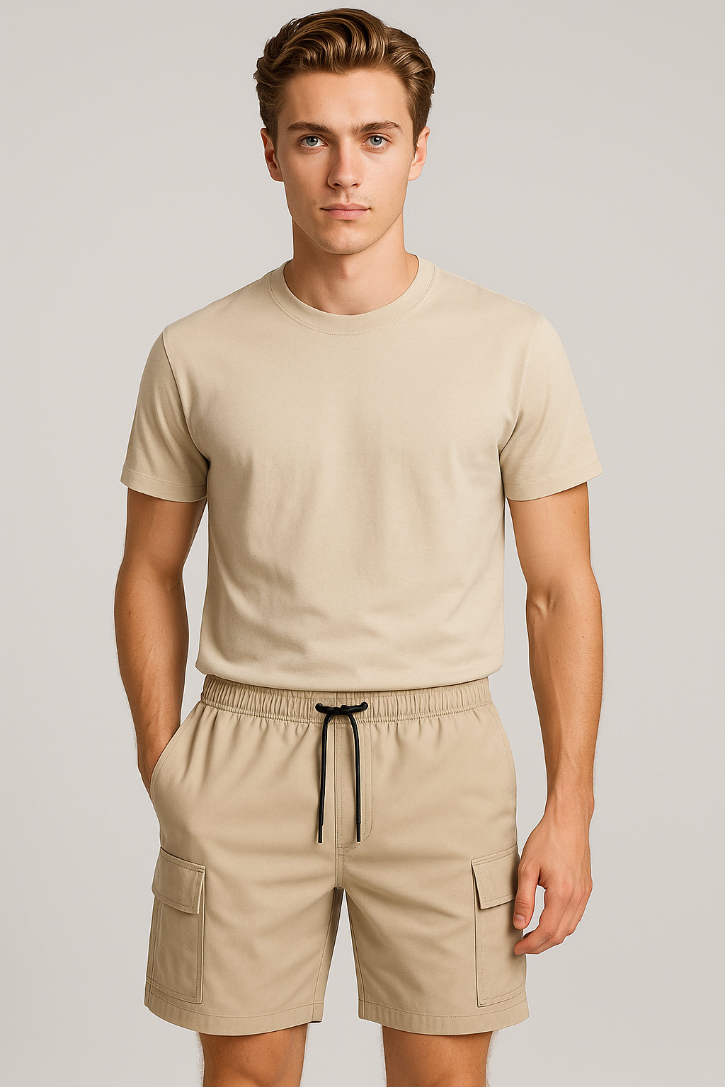 Cargoshorts för herr med sidofickdetalj