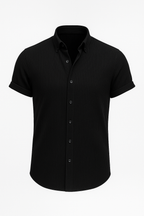 Short-Sleeve Cotton Shirt for Men, Classic Cut