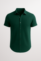 Short-Sleeve Cotton Shirt for Men, Classic Cut