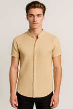 Short-Sleeve Cotton Shirt for Men, Classic Cut