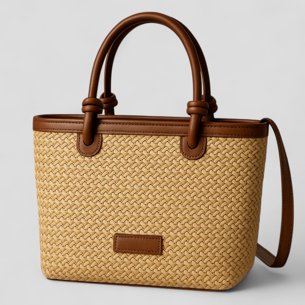 Bolso ligero de paja tejida para las salidas de verano