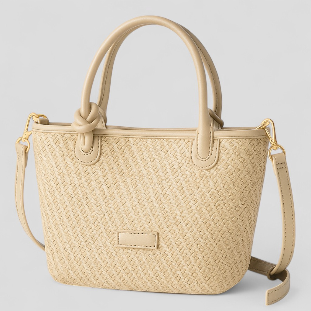 Lightweight Woven Straw Handbag for Summer Days Out