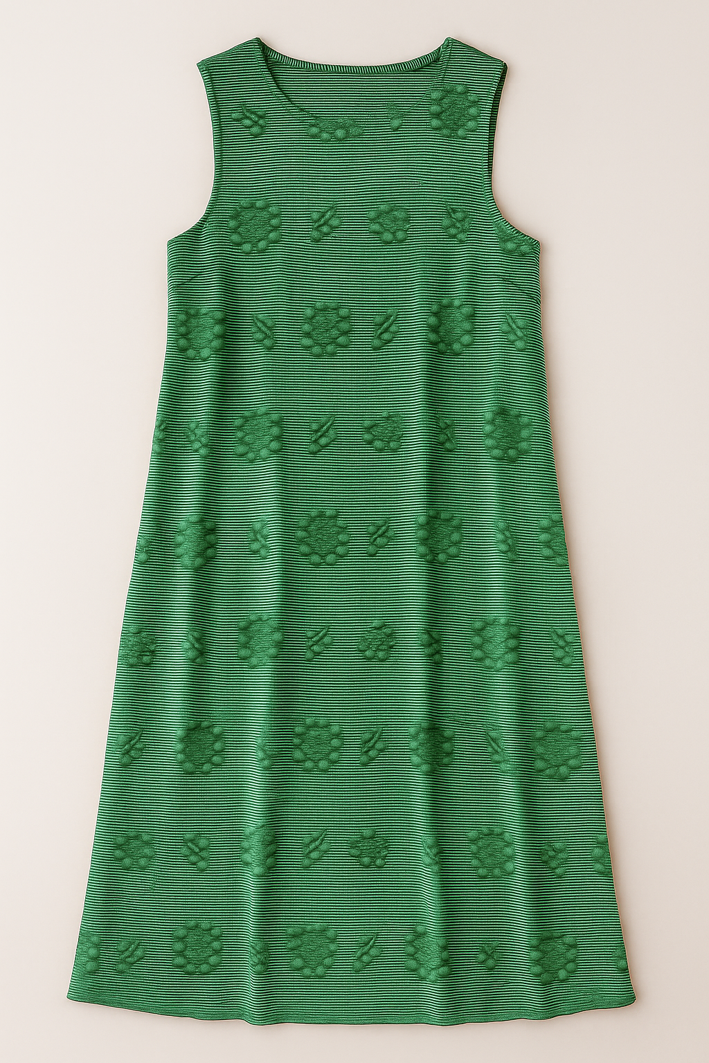 Floral Embroidered Sleeveless Midi Dress for Summer Days